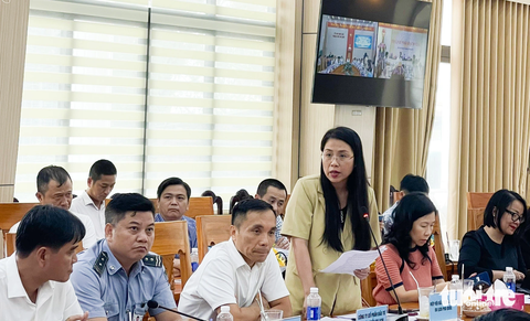 Kiên Giang họp ‘cứu’ du lịch Phú Quốc - Ảnh 2. Bà Lê Thị Hải Châu - tổng thư ký Hội Đầu tư và Phát triển du lịch Phú Quốc - kiến nghị UBND tỉnh Kiên Giang, UBND TP Phú Quốc cần có cơ chế chính sách phù hợp, hỗ trợ doanh nghiệp phát triển du lịch Phú Quốc - Ảnh: HOÀNG DUNG