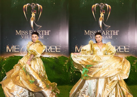 Hải Triều hở hết cỡ, khoe vẻ nữ tính trên thảm xanh Miss Earth Vietnam - Ảnh 9. Người mẫu Bi Tô