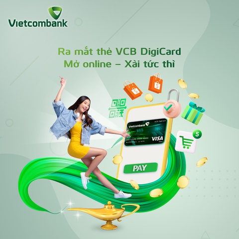 Vietcombank: Tiên phong trong hoạt động thanh toán thẻ - Ảnh 1. Ra mắt thẻ VCB DigiCard - Mở online, xài tức thì - Ảnh: V.C.