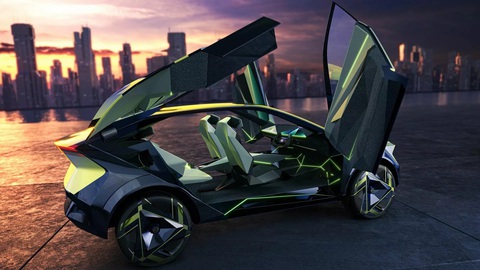 Nissan Hyper Urban SUV: Siêu SUV điện đô thị hầm hố gấp nhiều lần Ariya - Ảnh 2. Hệ thống cửa trên Hyper Urban SUV tối ưu không gian ra vào nhưng rất khó đưa vào áp dụng trong thực tiễn - Ảnh: Nissan