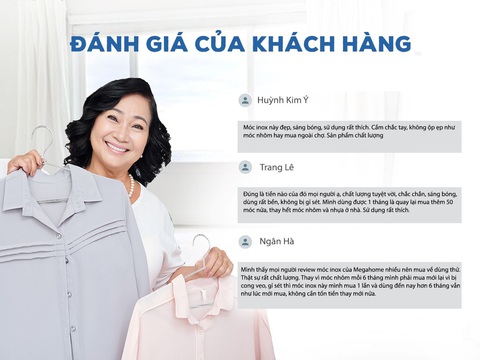 Lý do móc inox Megahome được người dùng lựa chọn nhiều? - Ảnh 4. Sau thời gian ngắn ra mắt, sản phẩm móc treo inox đã được nhiều khách hàng lựa chọn và đánh giá tích cực