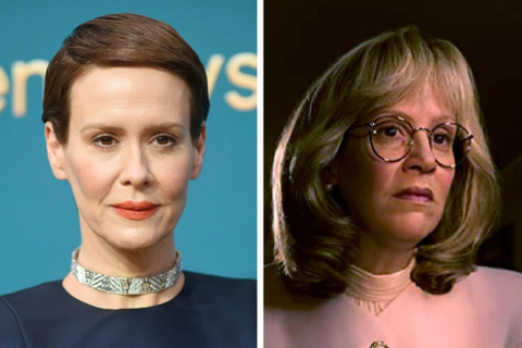 12 ngôi sao Hollywood hoàn toàn 'biến mất' vì vai diễn của mình - Ảnh 12. Sarah Paulson trong vai Linda Trip của phim American Crime Story (2021).