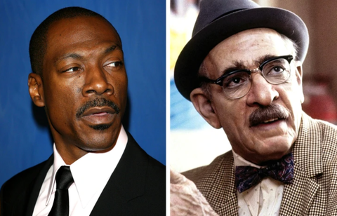 12 ngôi sao Hollywood hoàn toàn 'biến mất' vì vai diễn của mình - Ảnh 6. Eddie Murphy mất luôn màu da nguyên bản khi trở thành Clarence trong Coming to America (1988)