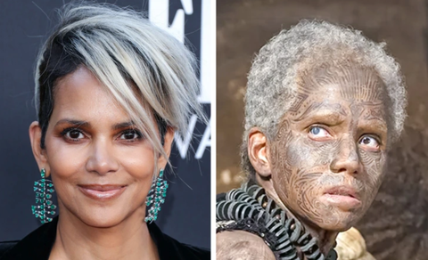12 ngôi sao Hollywood hoàn toàn 'biến mất' vì vai diễn của mình - Ảnh 3. "Miêu nữ" Halle Berry như thành một người khác trong vai người phụ nữ bản địa, phim Cloud Atlas (2012)