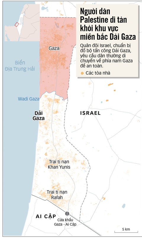 Thảm cảnh của người Palestine ở Dải Gaza - Ảnh 1. Nguồn: AFP - Dữ liệu: Uyên Phương