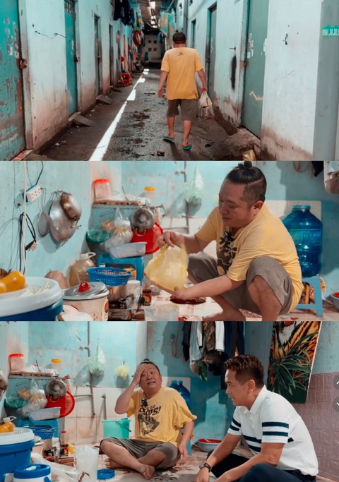 Cuộc sống của Cò ‘Đất phương Nam’ ra sao, bé An Hùng Thuận phải ra tay tương trợ? - Ảnh 2. "Bé Cò" Phùng Ngọc đón tiếp "bé An" Hùng Thuận tại phòng trọ