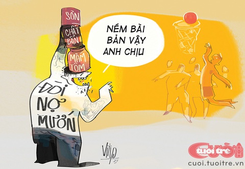 Đòi nợ mướn lên tầm đỉnh cao - Ảnh 1. Khi đòi nợ mướn lên tầm đỉnh cao - Tranh biếm họa của Viiip