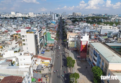 TP.HCM gia hạn thời gian hoàn thành tuyến metro số 2 đến 2030 - Ảnh 1. Giao lộ Cách Mạng Tháng Tám - Phạm Văn Hai (quận Tân Bình), nơi tuyến metro số 2 sẽ đi qua - Ảnh: CHÂU TUẤN