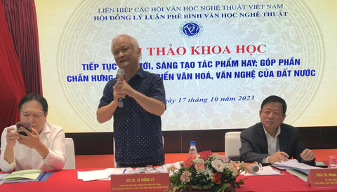 Hội thảo đi tìm câu trả lời : Thế nào là một tác phẩm hay - Ảnh: ĐẬU DUNG Hội thảo đi tìm câu trả lời thế nào là một tác phẩm hay - Ảnh: ĐẬU DUNG