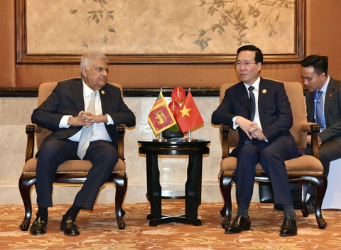 Tổng thống Sri Lanka Ranil Wickremesinghe, Chủ tịch nước Võ Văn Thưởng Tổng thống Sri Lanka Ranil Wickremesinghe và Chủ tịch nước Võ Văn Thưởng