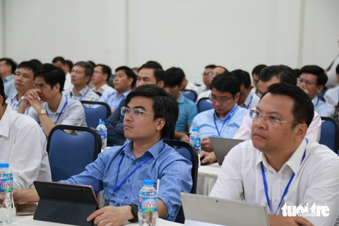 Tháo điểm nghẽn nhân lực chất lượng cao ngành chip bán dẫn - Ảnh 3. Hội thảo thu hút sự tham gia của đại diện gần 40 cơ sở giáo dục đại học của Việt Nam - Ảnh: ĐOÀN NHẠN