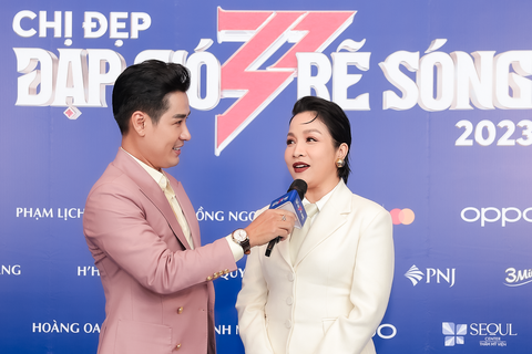 Mỹ Linh chia sẻ tại buổi họp báo ra mắt chương trình Chị đẹp đạp gió rẽ sóng 2023 - Ảnh: BTC Mỹ Linh chia sẻ tại buổi họp báo ra mắt chương trình Chị đẹp đạp gió rẽ sóng 2023 - Ảnh: BTC