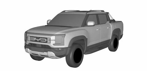 BYD sắp làm bán tải điện nửa giống Ranger, nửa giống F-150 - Ảnh 1. Ảnh đăng ký bản quyền của bán tải điện BYD tại Trung Quốc - Ảnh: Car News China