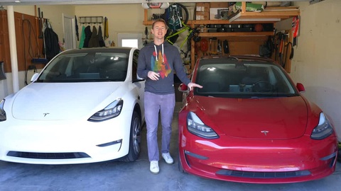 Chủ xe điện tiết lộ bí quyết sử dụng 5 năm hơn 200.000km mà pin ít 'chai' - Ảnh 1. Chủ chiếc Tesla Model 3 tự hào khi giữ được pin khá tốt sau 5 năm sử dụng thường xuyên - Ảnh: Andy Slye/YouTube