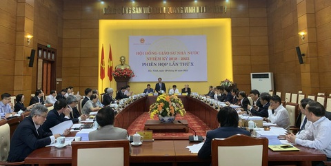 89 ứng viên giáo sư, phó giáo sư bị loại ở hội đồng cấp ngành - Ảnh 1. Một phiên họp của Hội đồng Giáo sư nhà nước nhiệm kỳ 2018 - 2023 - Ảnh: HĐGSNN