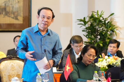 Bí thư Thành ủy TP.HCM phát biểu tại buổi làm việc ngày 19-10 - Ảnh: HỮU HẠNH Bí thư Thành ủy TP.HCM phát biểu tại buổi làm việc ngày 19-10 - Ảnh: HỮU HẠNH