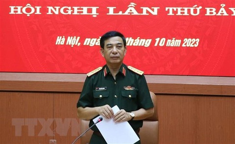 Đại tướng Phan Văn Giang phát biểu chỉ đạo tại hội nghị - Ảnh: TTXVN Đại tướng Phan Văn Giang phát biểu chỉ đạo tại hội nghị - Ảnh: TTXVN
