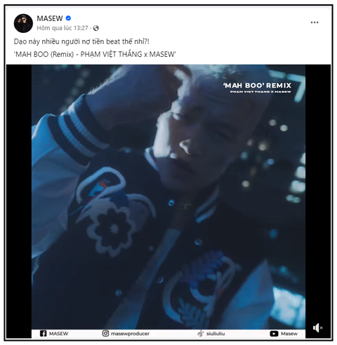 Vừa remix lại bản hit cũ, Phạm Việt Thắng đã bị Masew “tố” nợ tiền beat - Ảnh 1. Masew hài hước “tố” phạm việt thắng nợ tiền beat mình