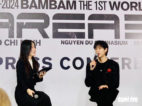 BamBam gặp gỡ báo chí và chia sẻ về đêm nhạc sắp tới - Ảnh: HOÀI PHƯƠNG BamBam gặp gỡ báo chí và chia sẻ về đêm nhạc sắp tới - Ảnh: HOÀI PHƯƠNG