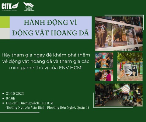 Đường sách với hoạt động Hành động vì động vật hoang dã Đường sách với hoạt động Hành động vì động vật hoang dã