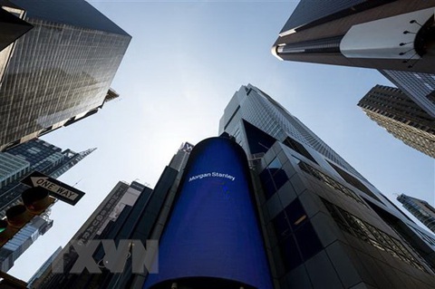 Nhiều ngân hàng Mỹ thua lỗ do các khoản cho vay bất động sản - Ảnh 1. Trụ sở của Morgan Stanley ở New York, Mỹ - Ảnh: AFP