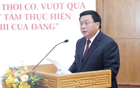 Ông Nguyễn Xuân Thắng phát biểu tại lễ ra mắt sách - Ảnh: BTC Ông Nguyễn Xuân Thắng phát biểu tại lễ ra mắt sách - Ảnh: BTC