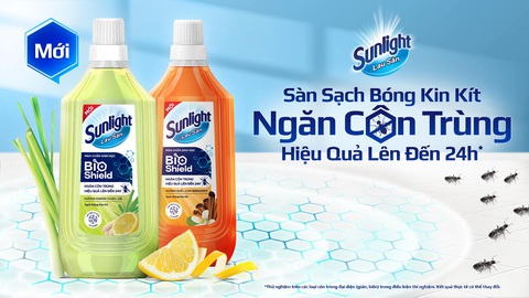 Sunlight Lau Sàn vượt trội với ứng dụng công nghệ màn chắn sinh học Bioshield - Ảnh 5. Lau nhà mỗi ngày với sản phẩm mới để gia tăng lớp màng chắn sinh học mạnh mẽ hơn, ngăn chặn côn trùng thêm hiệu quả.