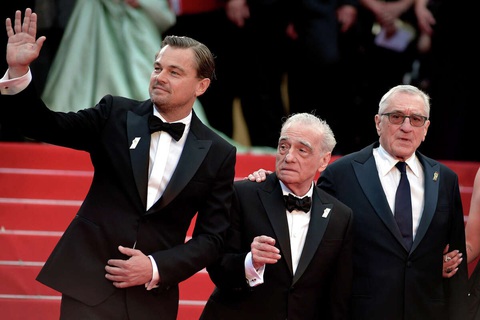 Robert De Niro và Leonardo DiCaprio Robert De Niro (phải), Martin Scorsese (giữa) và Leonardo DiCaprio