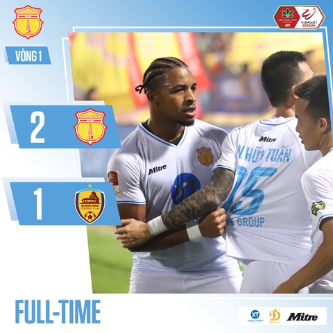 Rafaelson lập công phút 90+11 giúp Nam Định trở thành đội đầu tiên thắng trận ở V-League 2023-2024 - Ảnh 1. Nam Định là đội đầu tiên có chiến thắng ở V-League mùa này - Ảnh: Nam Định FC