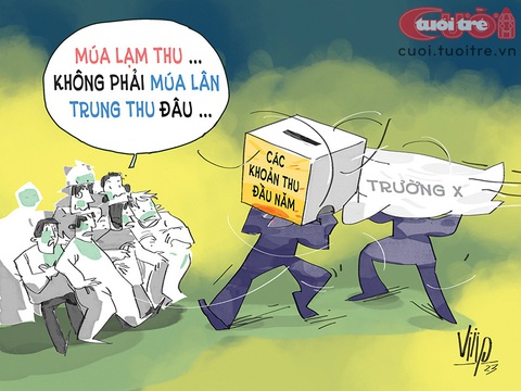 Múa lân đầu năm học? - Ảnh 1. Múa lân đầu năm học? - Tranh: Viiip