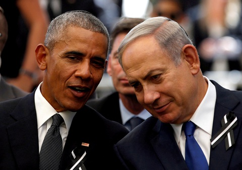 Ông Obama cảnh báo Israel thận trọng khi trả đũa Hamas - Ảnh 1. Cựu tổng thống Mỹ Barack Obama và Thủ tướng Israel Benjamin Netanyahu (ảnh chụp vào năm 2016) - Ảnh: REUTERS