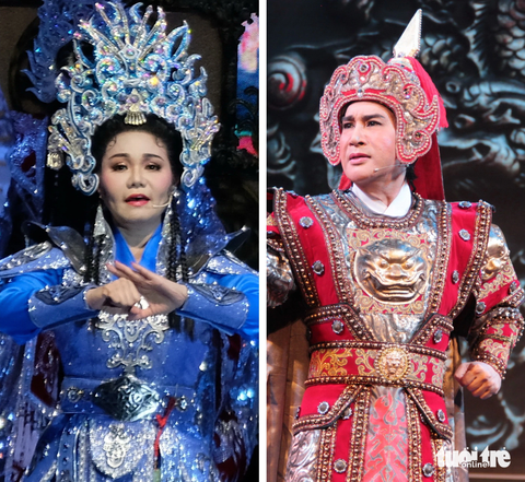 Nghệ sĩ Ngọc Huyền (bìa trái) và Kim Tử Long sẽ hội ngộ trong vở cải lương tuồng cổ Âm dương trận - Ảnh: LINH ĐOAN Nghệ sĩ Ngọc Huyền (trái) và Kim Tử Long sẽ hội ngộ trong vở cải lương tuồng cổ Âm dương trận - Ảnh: LINH ĐOAN