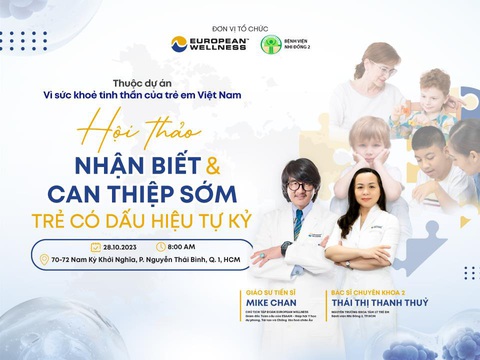 Báo động tình trạng rối loạn sức khỏe tinh thần ở trẻ em - Ảnh 3. Hội thảo "Nhận biết và can thiệp sớm trẻ có dấu hiệu tự kỷ" sẽ diễn ra vào ngày 28-10 tới