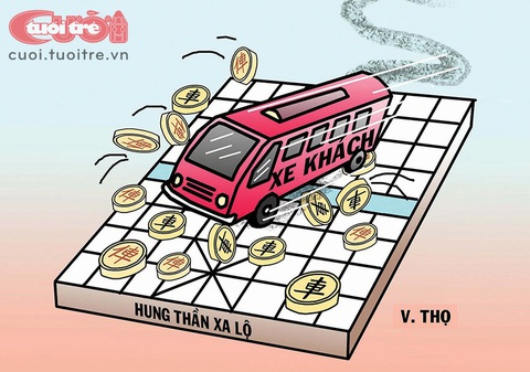 Hung thần xa lộ: Một mình tung hoành ngang dọc - Ảnh 1. Hung thần xa lộ tung hoành ngang dọc trên quốc lộ, chấp tất cả các loại xe khác - Tranh: Trần Văn Thọ