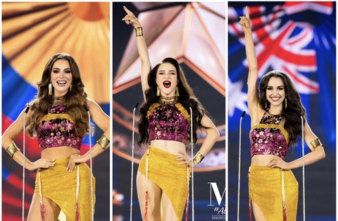 Thí sinh Miss Grand International tự tin trong phần hô tên Thí sinh Miss Grand International tự tin trong phần hô tên