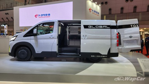 Những làn gió mới tại gian hàng Toyota ở Japan Mobility Show 2023 - Ảnh 11. Kích thước xe là 5.280 x 1.950 x 1.990mm, chiều dài cơ sở 3.210mm - một bộ khung khá hào phóng để phục vụ mục đích thương mại - Ảnh: Wapcar