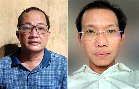 Cựu giám đốc Bệnh viện TP Thủ Đức dùng tiền tham ô để mua biệt thự, xe sang - Ảnh 1. Bị can Nguyễn Minh Quân - cựu giám đốc Bệnh viện TP Thủ Đức (trái) và bị can Nguyễn Văn Lợi - Ảnh: Công an cung cấp