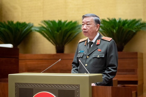 Bộ trưởng Công an giải thích 'sử dụng thẻ căn cước gắn chip có bị theo dõi hay không'? - Ảnh 3. Bộ trưởng Bộ Công an Tô Lâm - Ảnh: GIA HÂN