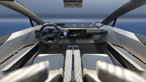 Toyota FT-3e Concept chào sân: Xứng đáng thay bZ4X - Ảnh 4. Giao diện nội thất FT-3e rất đơn giản với chỉ dàn màn hình làm trọng tâm chính - Ảnh: Toyota