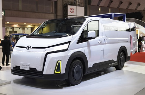 Những làn gió mới tại gian hàng Toyota ở Japan Mobility Show 2023 - Ảnh 9. Một dòng MPV nổi danh khác của Toyota là Hiace thì được công bố bản concept thuần điện tại JMS 2023 - Ảnh: Headlightmag