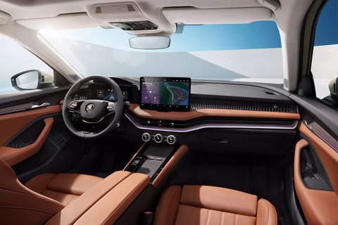 Skoda Superb đời mới ra mắt vào đầu tháng 11, có thể về Việt Nam năm sau - Ảnh 3. Nội thất Skoda Superb 2024 hiện đại và được bài trí rành mạch từng khu vực - Ảnh: Skoda
