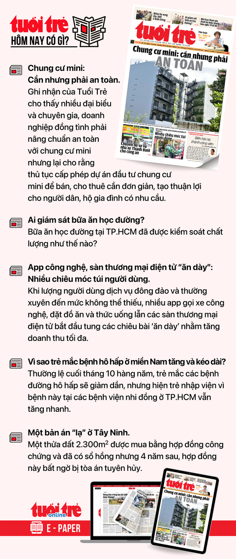 Tin tức chính trên Tuổi Trẻ nhật báo hôm nay 27-10. Để đọc Tuổi Trẻ báo in phiên bản E-paper, mời bạn đăng ký Tuổi Trẻ Sao TẠI ĐÂY Tin tức chính trên Tuổi Trẻ nhật báo hôm nay 27-10. Để đọc Tuổi Trẻ báo in phiên bản E-paper, mời bạn đăng ký Tuổi Trẻ Sao TẠI ĐÂY