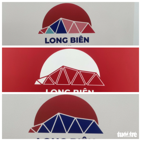 Ba mẫu khác nhau của biểu trưng quận Long Biên của Bùi Bảo Đạt giành giải Chiến thắng - Ảnh: T.ĐIỂU Ba mẫu khác nhau của biểu trưng quận Long Biên của Bùi Bảo Đạt giành giải Chiến thắng - Ảnh: T.ĐIỂU
