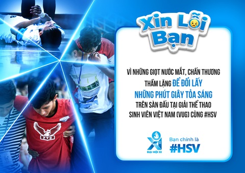 Lời xin lỗi - cảm ơn từ Hội Sinh viên Việt Nam - Ảnh 4. Là lời xin lỗi của Hội với những cống hiến thầm lặng của sinh viên, nước mắt, chấn thương để đổi lấy phút giây tỏa sáng trong sàn đấu thể thao sinh viên Việt Nam VUG