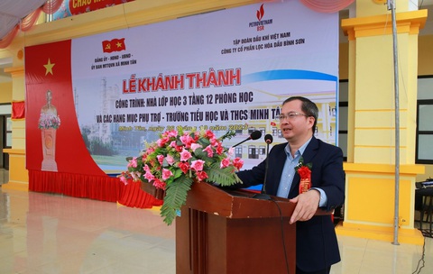 Ông Khương Lê Thành - Phó Bí thư Thường trực Đảng ủy, Thành viên HĐQT BSR phát biểu tại buổi lễ Ông Khương Lê Thành - Phó Bí thư Thường trực Đảng ủy, Thành viên HĐQT BSR phát biểu tại buổi lễ