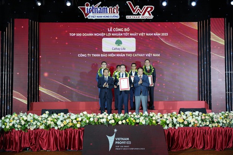 Cathay Life Việt Nam vào Top 500 doanh nghiệp lợi nhuận tốt nhất Việt Nam năm 2023 - Ảnh 1. Cathay Life Việt Nam vào Top 500 doanh nghiệp lợi nhuận tốt nhất Việt Nam năm 2023 - Ảnh 1.