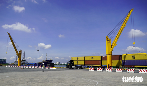 Cảng cạn đầu tiên tại Bà Rịa - Vũng Tàu đi vào hoạt động - Ảnh 1. Một góc cảng cạn Phú Mỹ, tỉnh Bà Rịa - Vũng Tàu - Ảnh: ĐÔNG HÀ
