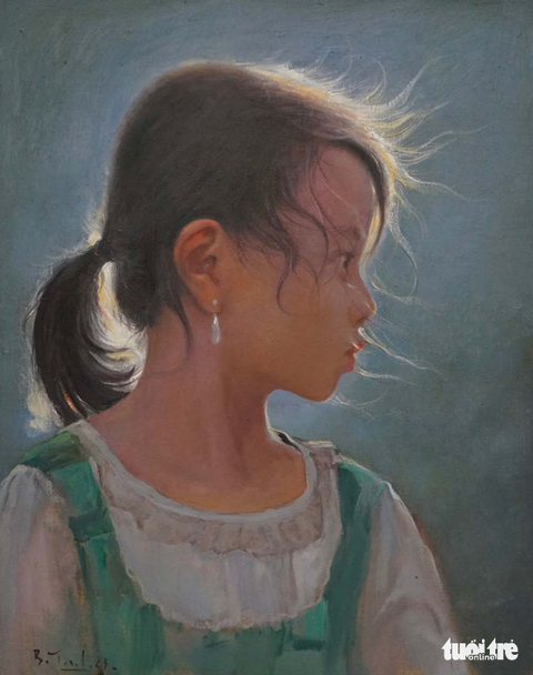 Bùi Văn Tuất “Nhìn Lại” những đôi mắt vùng cao - Ảnh 15. Tác phẩm "Chiều hôm", sơn dầu trên vải