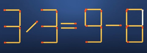 Thử tài IQ: Di chuyển một que diêm để 3x3=9-6 thành phép tính đúng - Ảnh 1.