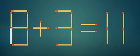 Thử tài IQ: Di chuyển một que diêm để 3-11=8 thành phép tính đúng - Ảnh 1.